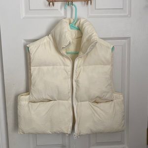 Cream Puffer Vest